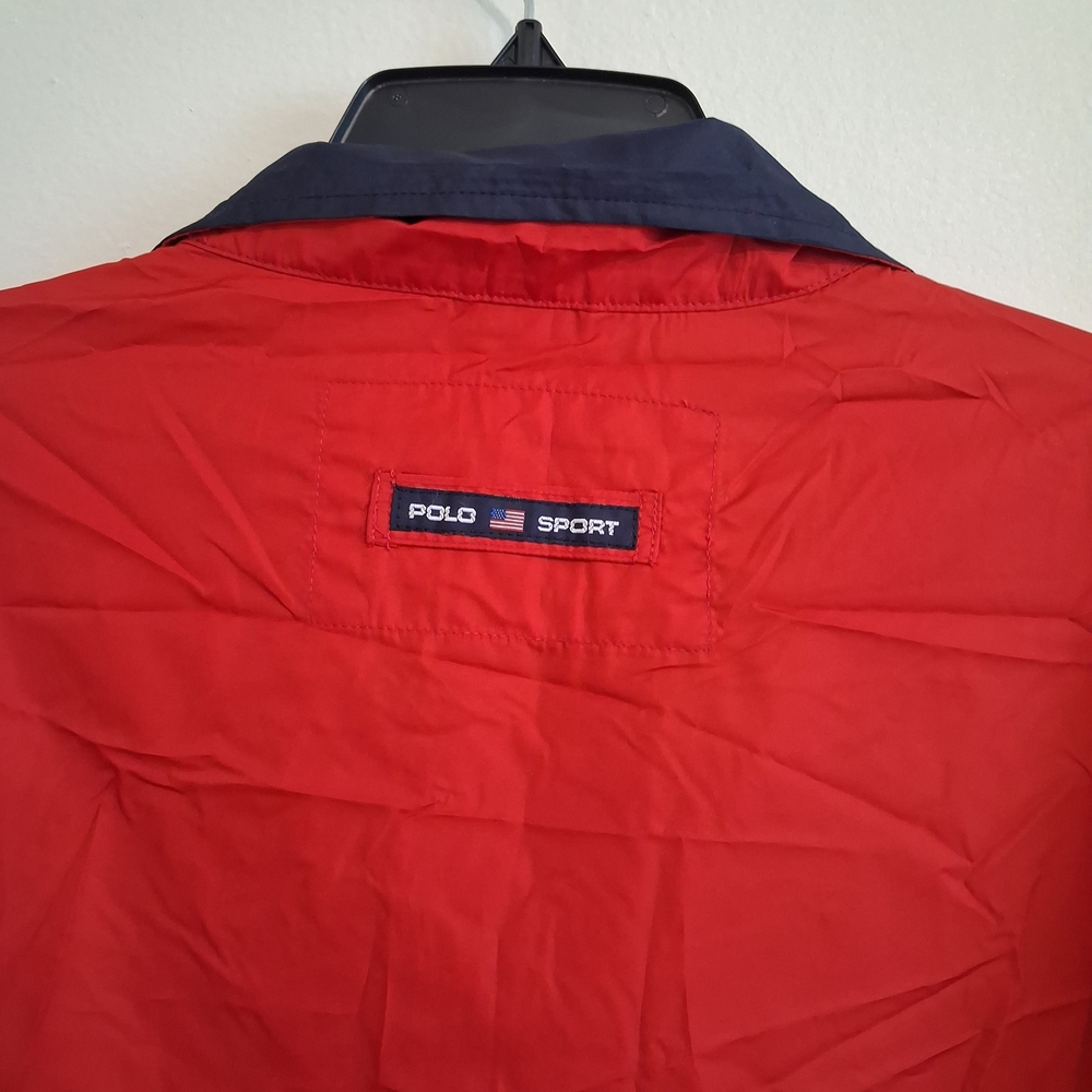 Ralph Lauren Polo Sport Red Jacket with Navy Collar - Picture 6 of 7